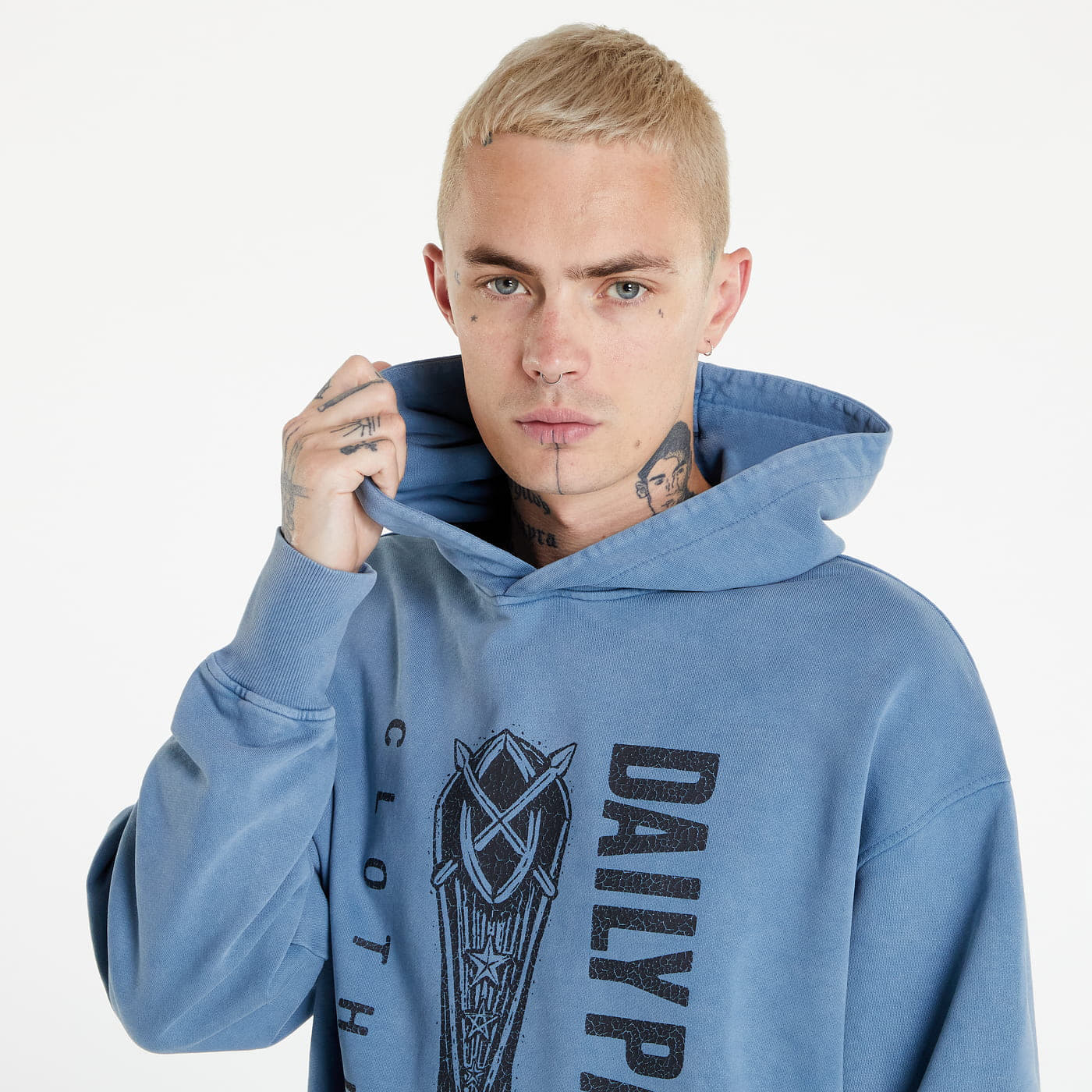 Light blue daily paper hoodie discount