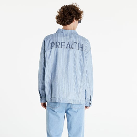 Striped shirt sales with jean jacket