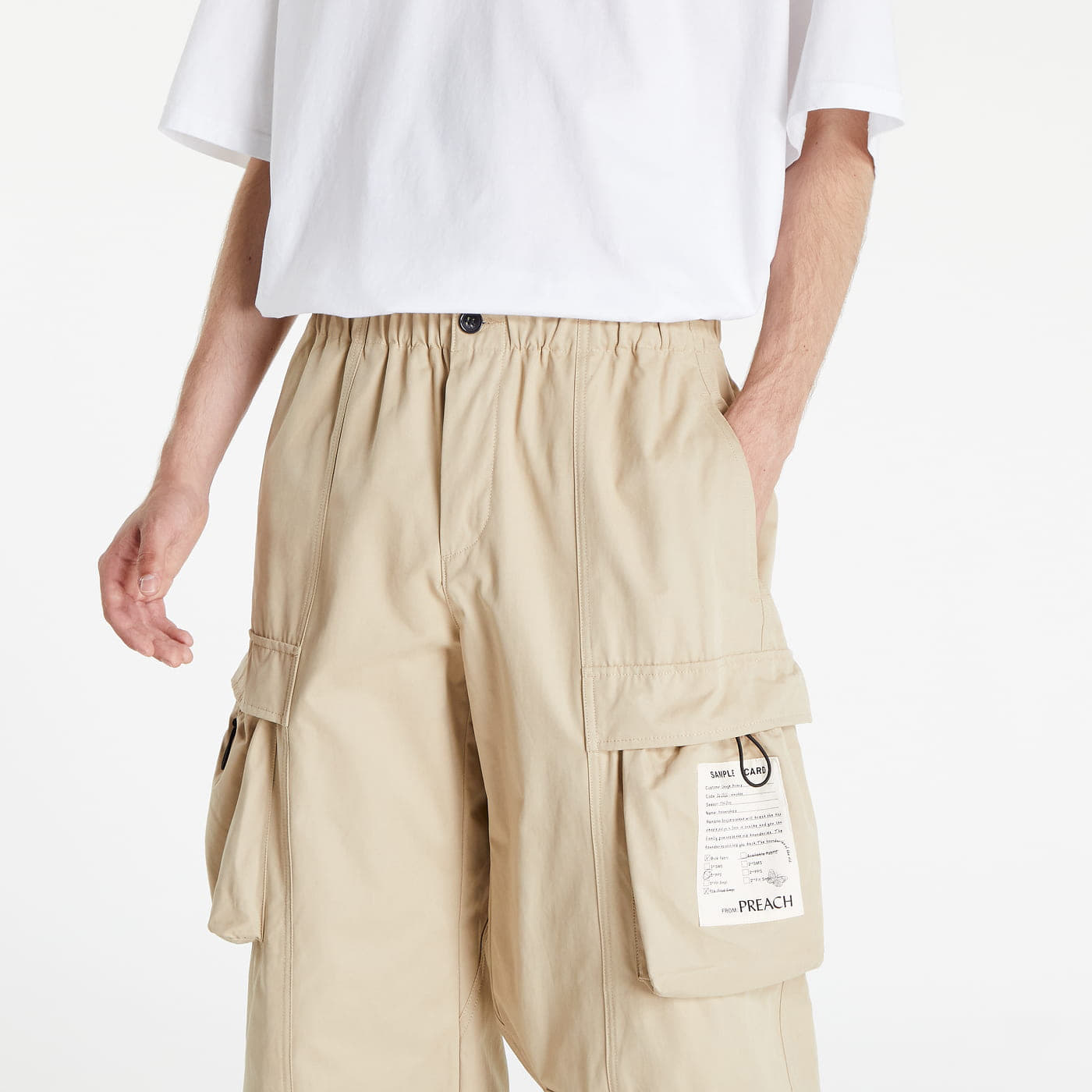 Pants and jeans PREACH Pocket Baggy Pants Creamy