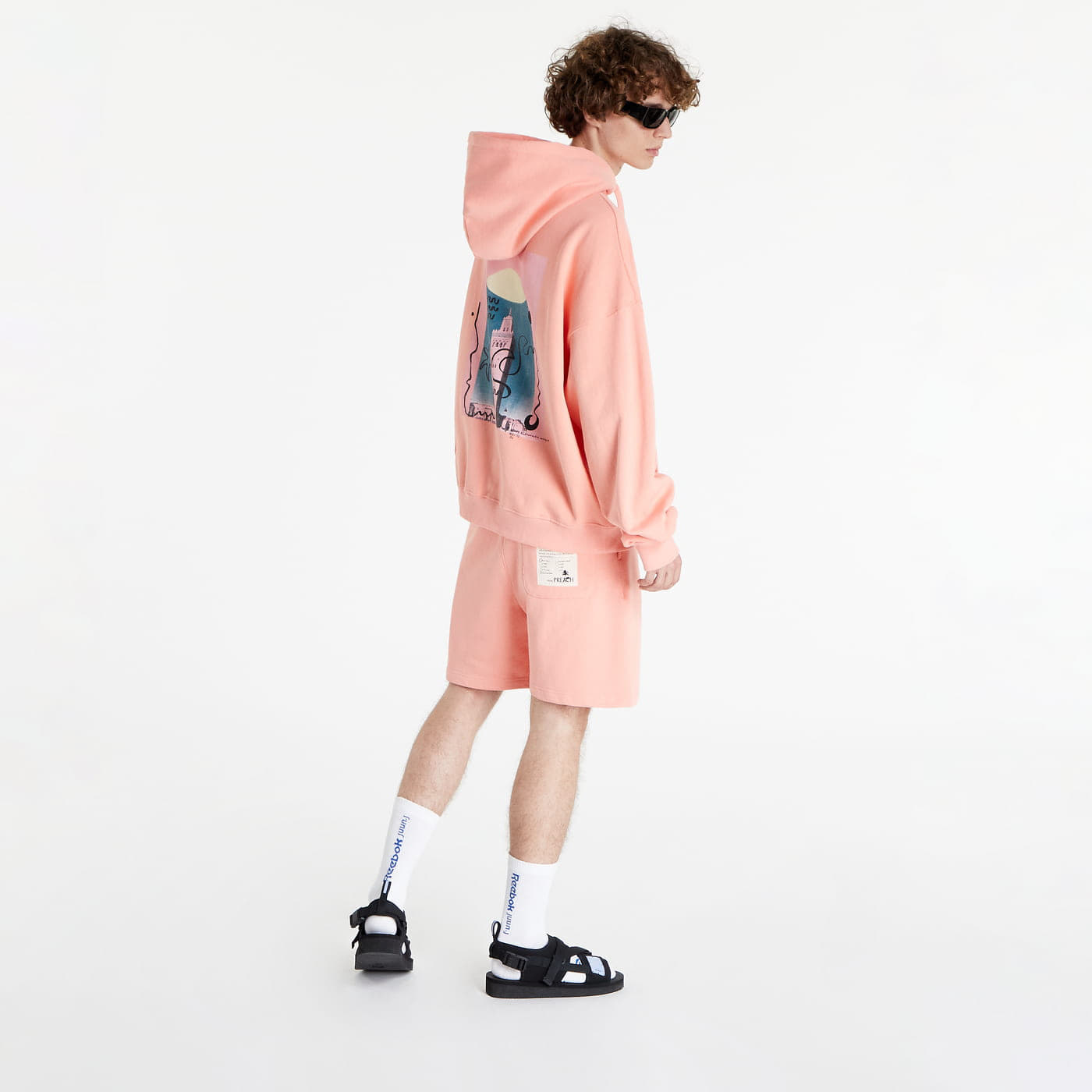 Hoodies and sweatshirts  PREACH Oversized Scribbled Hoodie Pink
