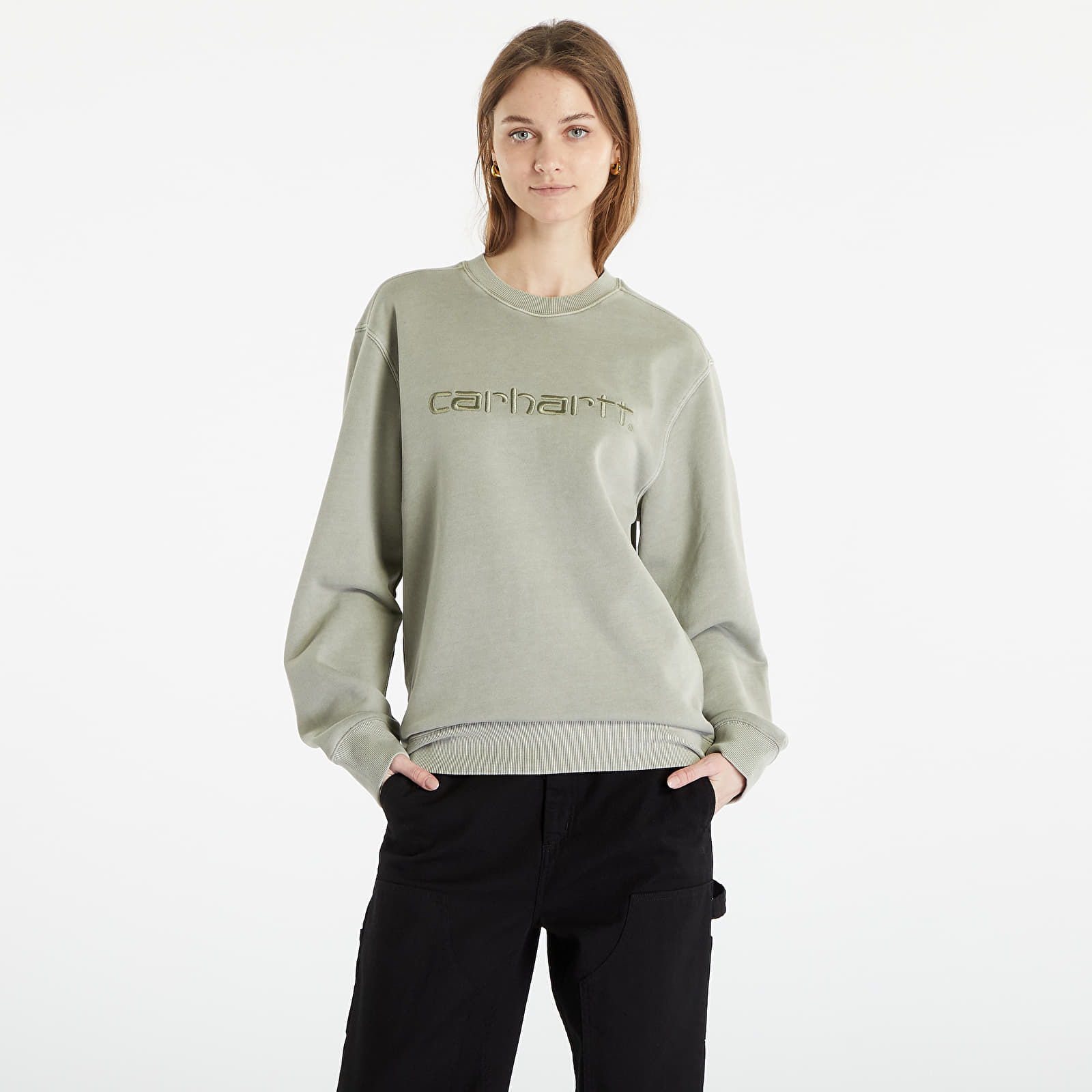 Sweatjacken und Sweatshirts Carhartt WIP Duster Sweatshirt UNISEX Yucca Garment Dyed