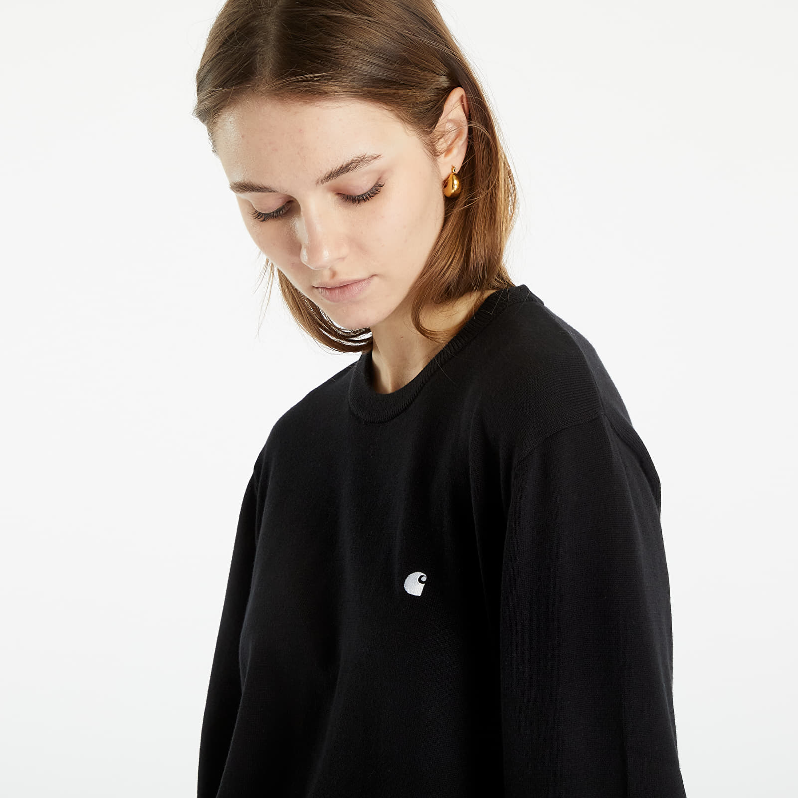 Sudaderas Carhartt WIP Women Casey Sweatshirt Black/ Silver