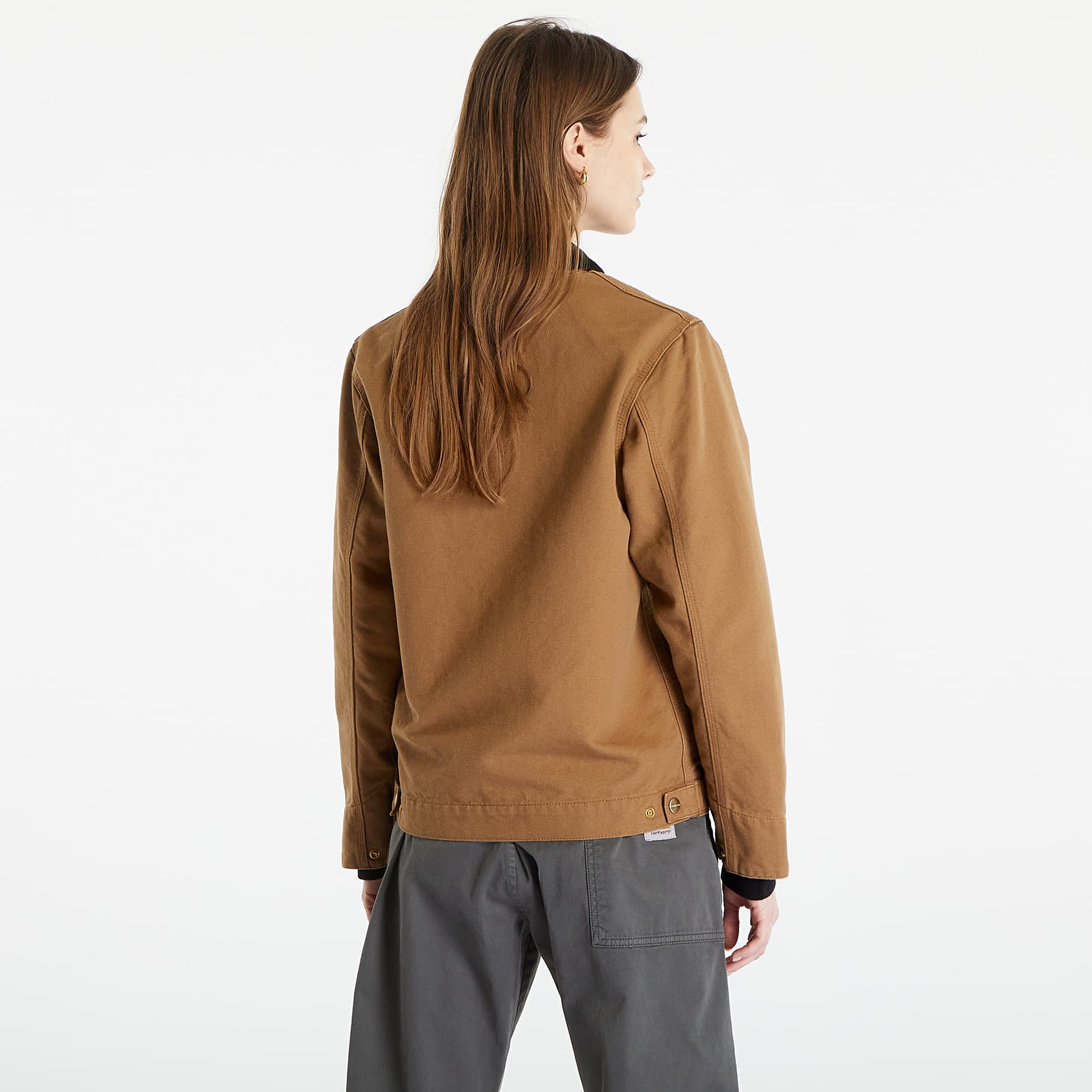 Kabátok Carhartt WIP Detroit Jacket UNISEX Hamilton Brown/ Black Rinsed