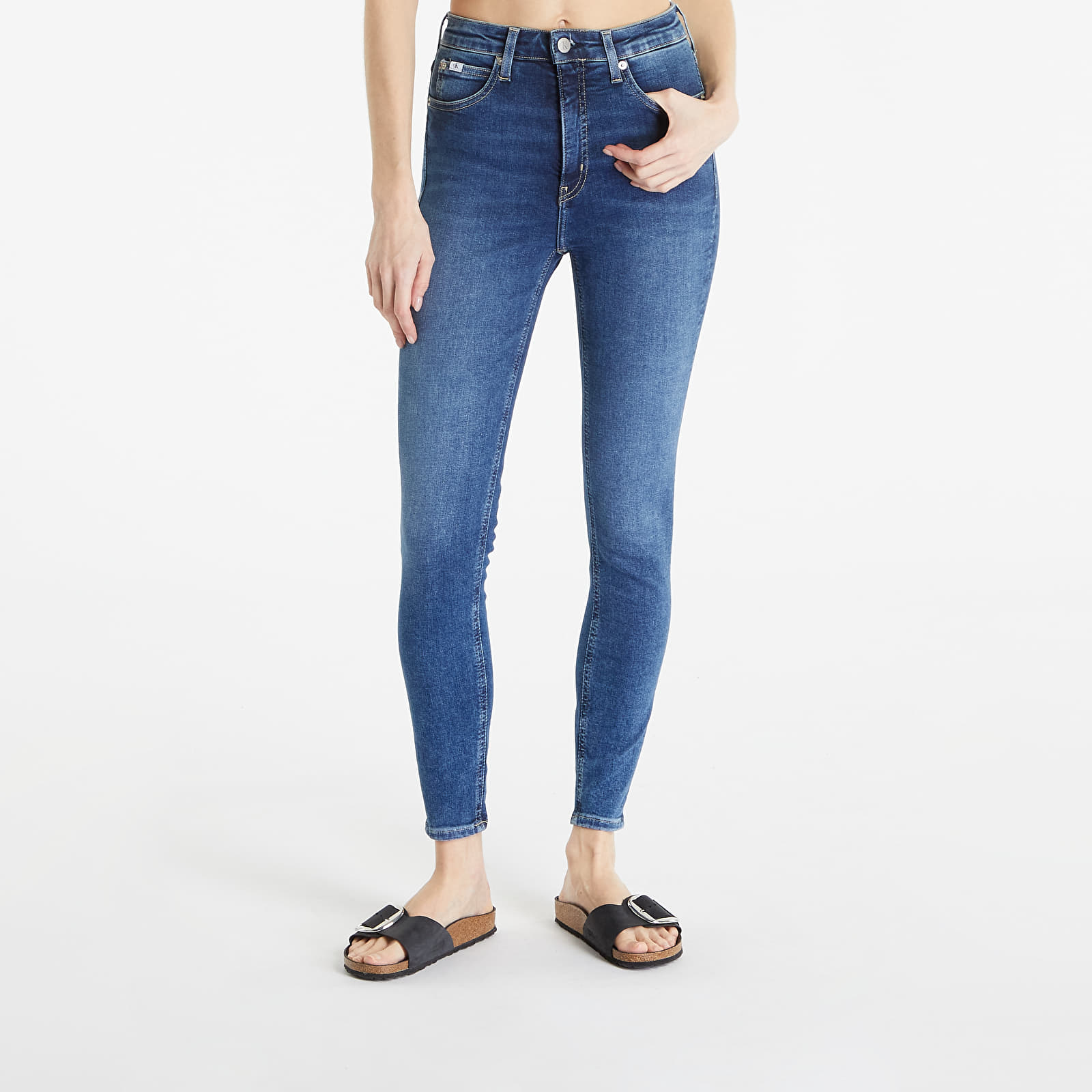 Jeans Calvin Klein Jeans High Rise Super Skinny Ankle Denim Dark