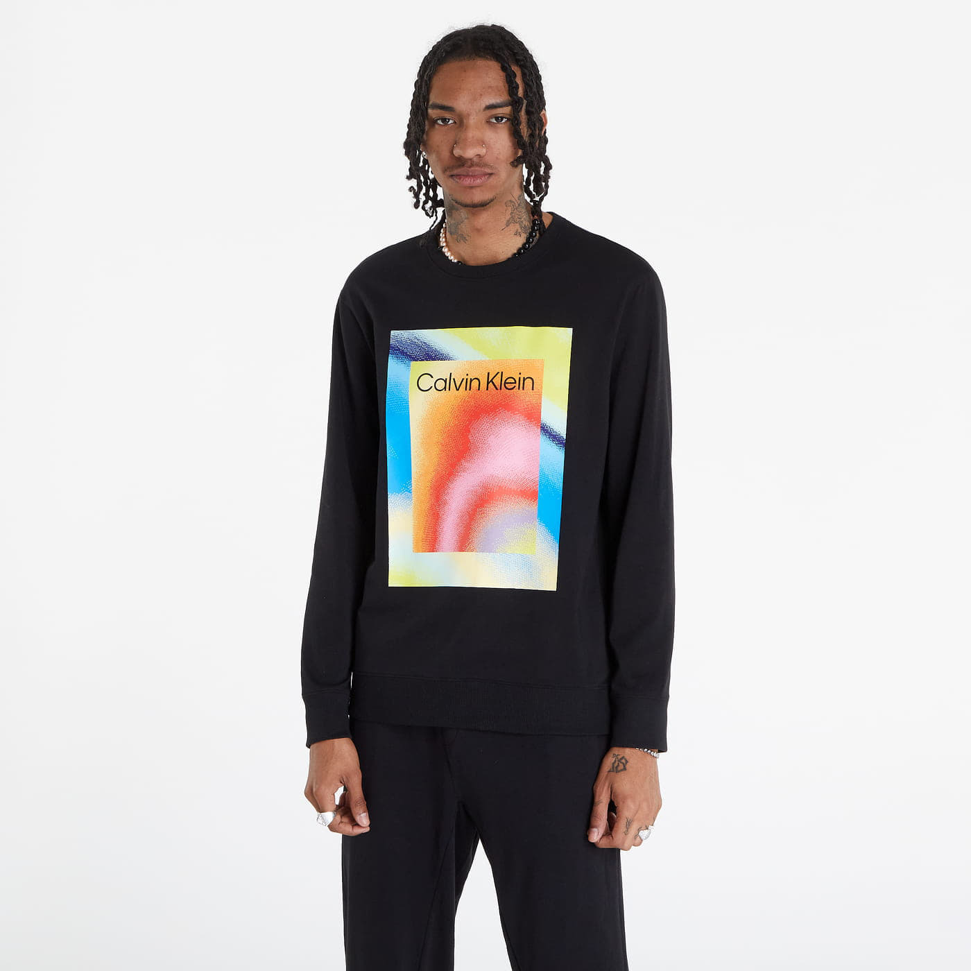Levně Calvin Klein Pride Lounge Sweatshirt Black