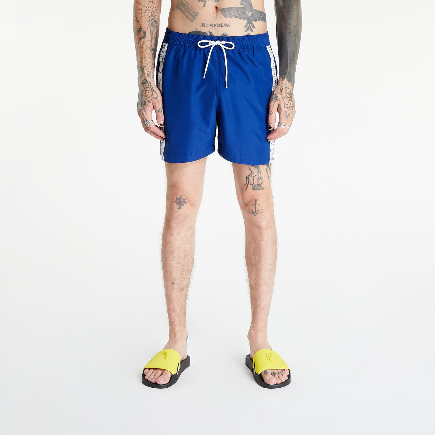 Stroje kąpielowe Calvin Klein Medium Drawstring Swim Shorts Navy