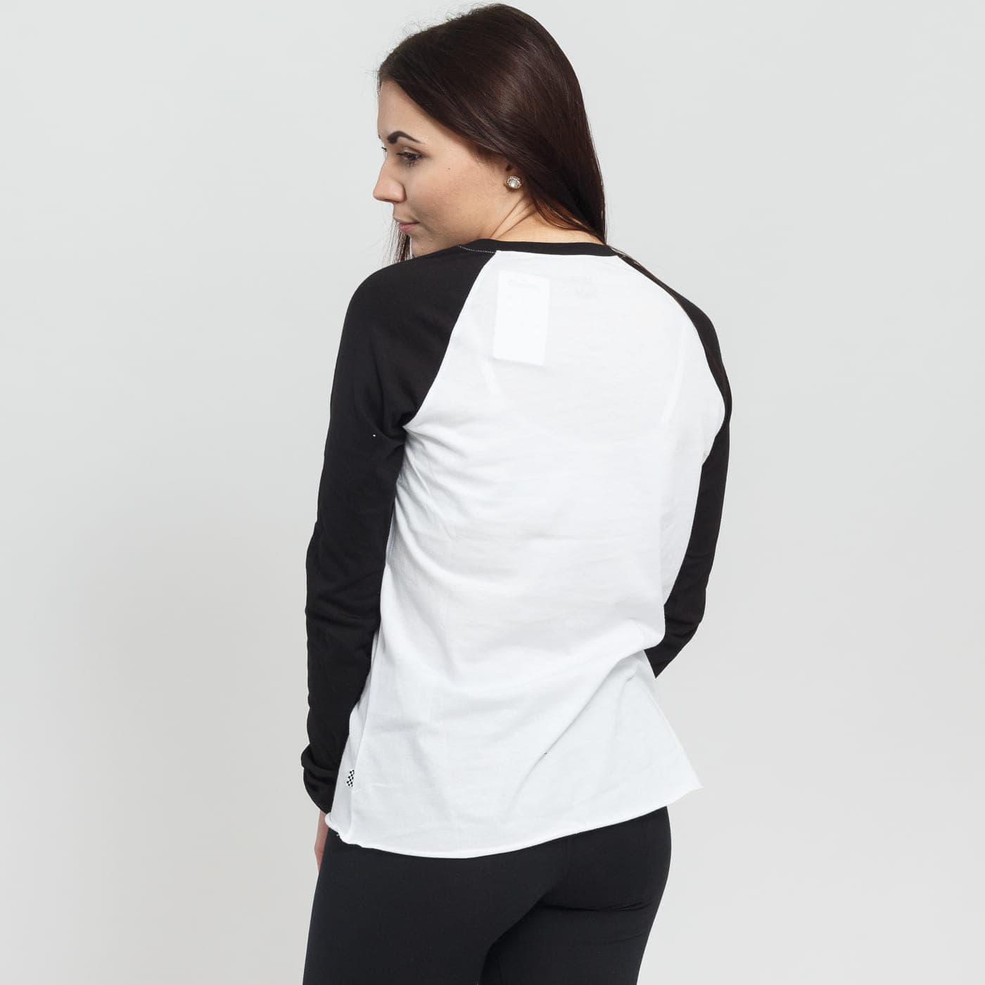 T-Shirts Vans WM Flying V LS Raglan White/ Black