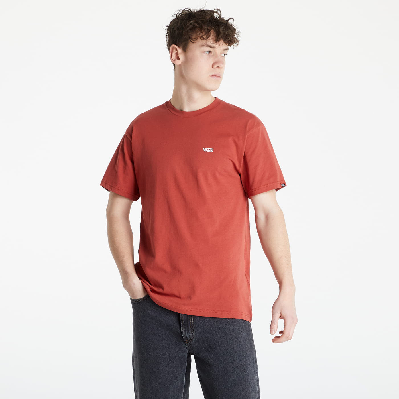 Camisetas Vans Left Chest Logo Tee Red