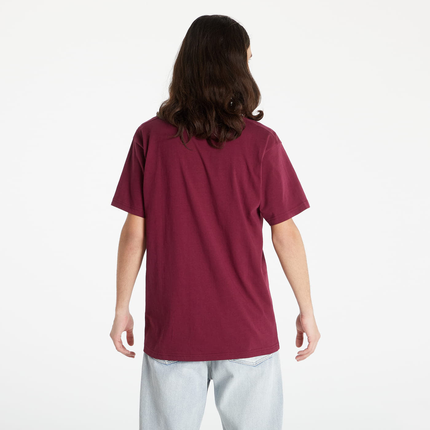 Tričká Vans Left Chest Logo Tee Burgundy