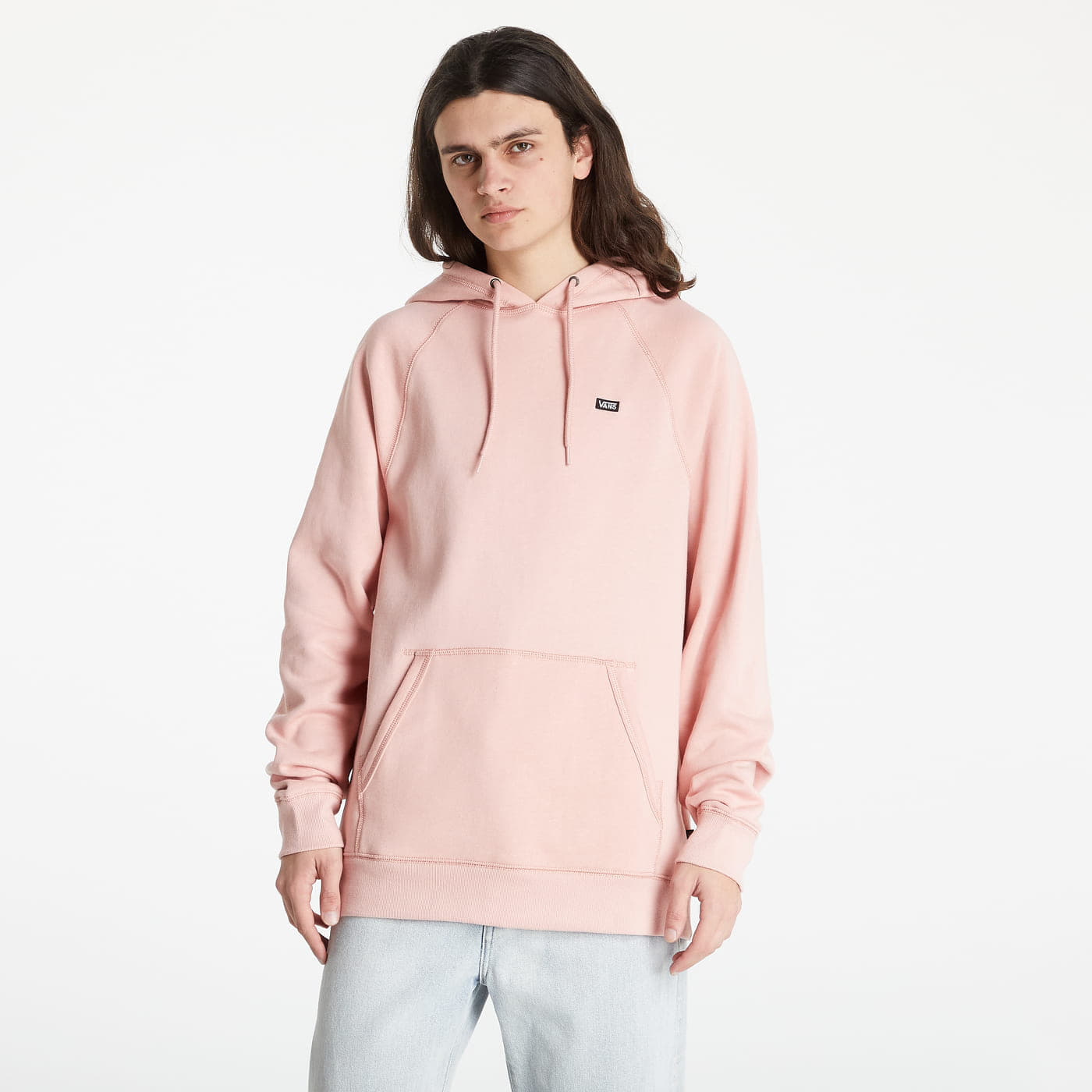 Pink hoodie vans discount
