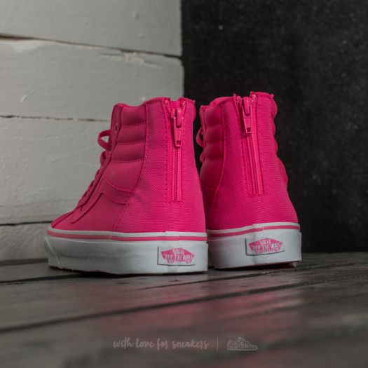 Vans sk8 store hi neon pink
