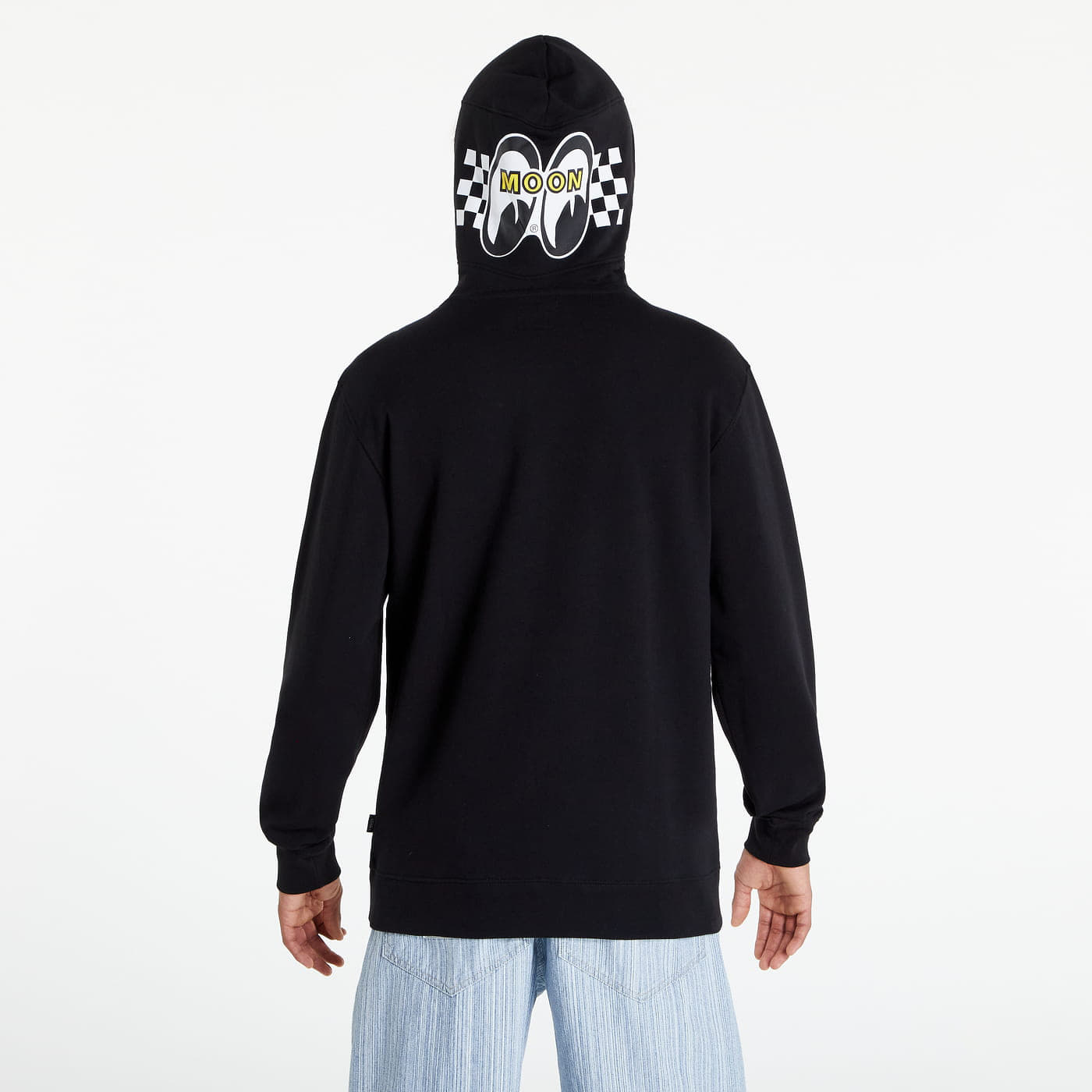Džemperiai su gobtuvais ir džemperiai Vans Mooneyes Fleece Hoodie Black