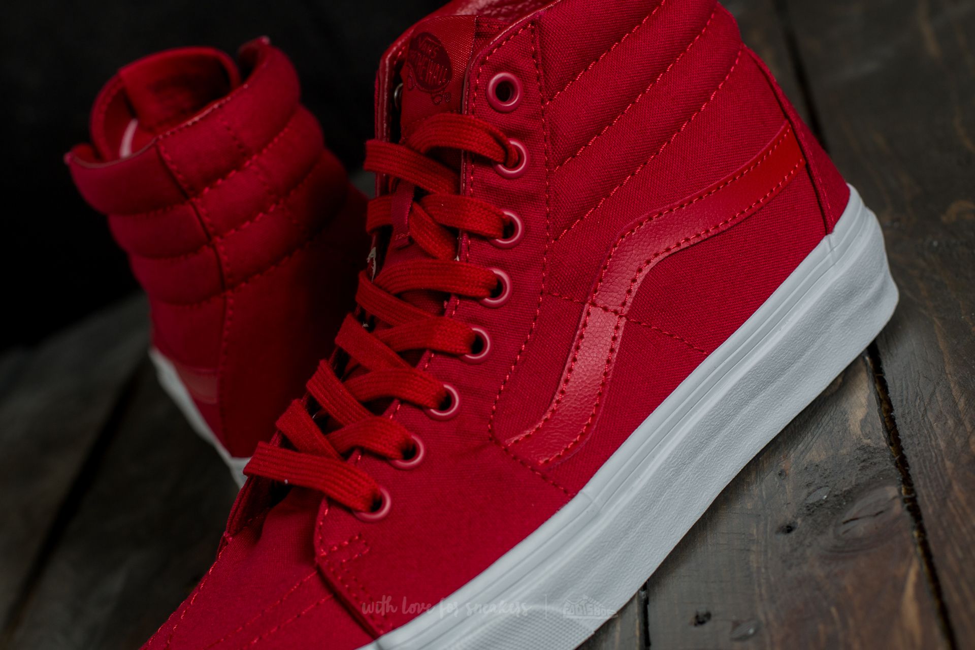 Vans sk8 hi red mono on sale