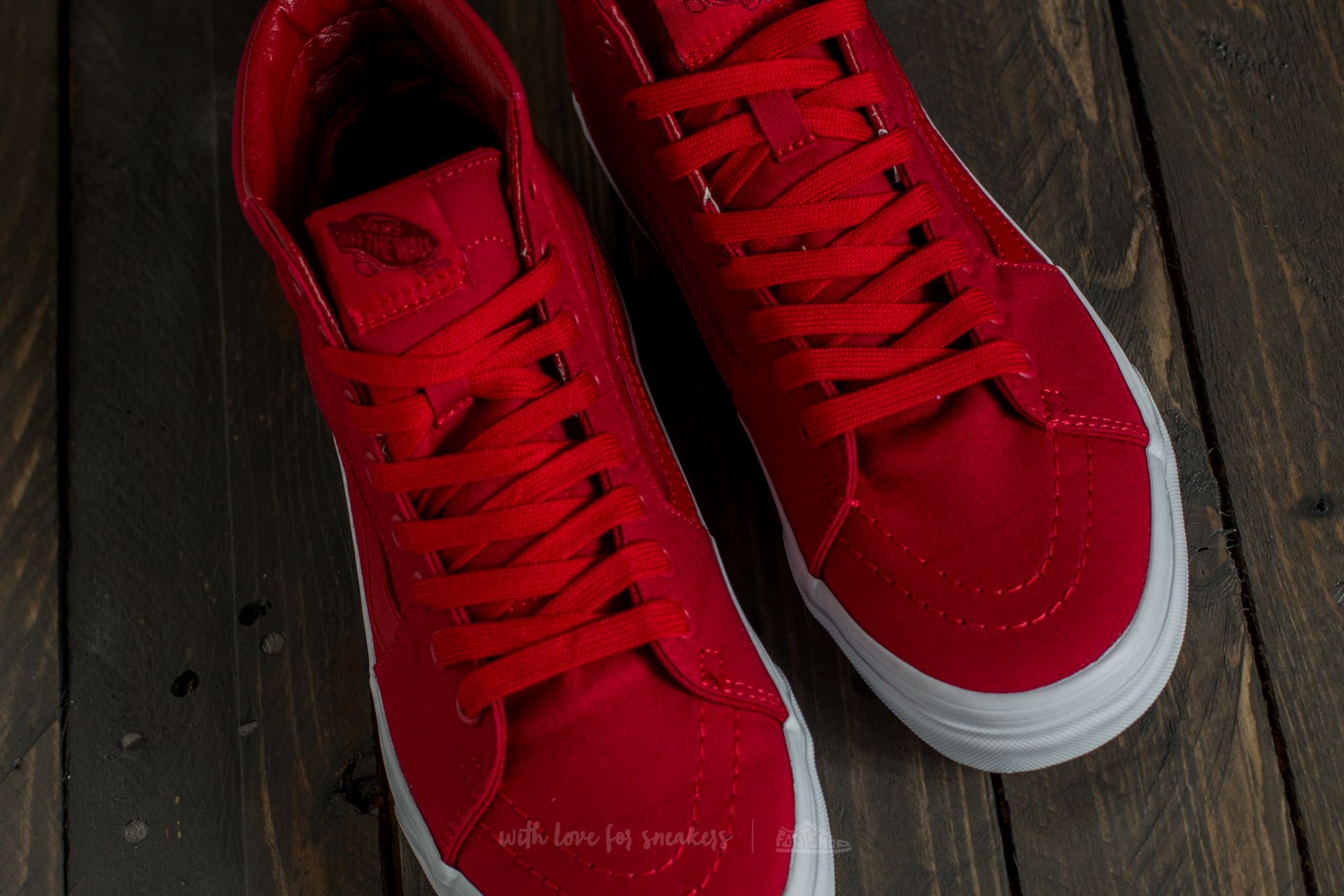 Vīriešu apavi Vans Sk8-Hi (Mono Canvas) Chili Pepper/ True White
