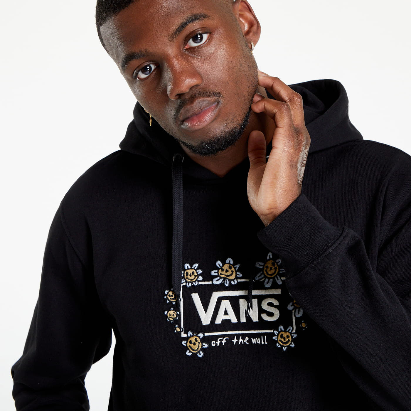 Vans off the wall black hoodie sale