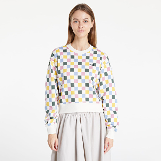 Vans All Over LS Crewneck Sweatshirt White Footshop