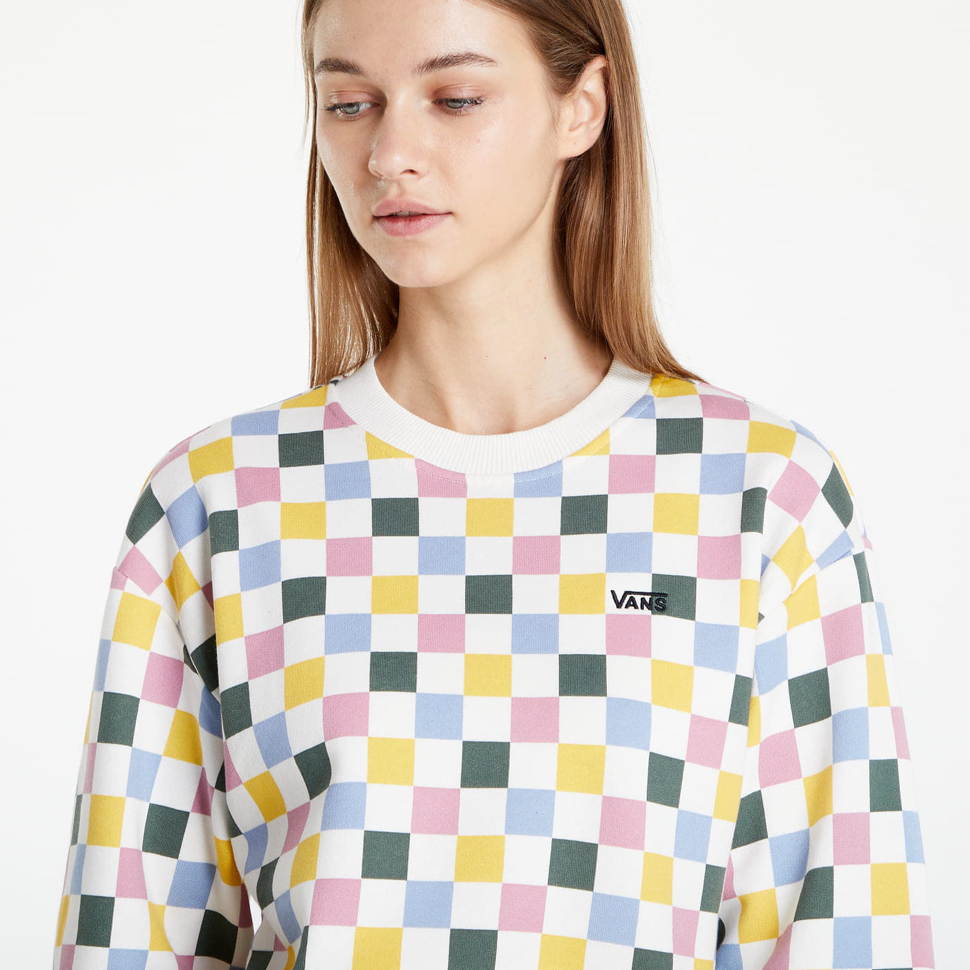 Checkered sweatshirt new arrivals vans