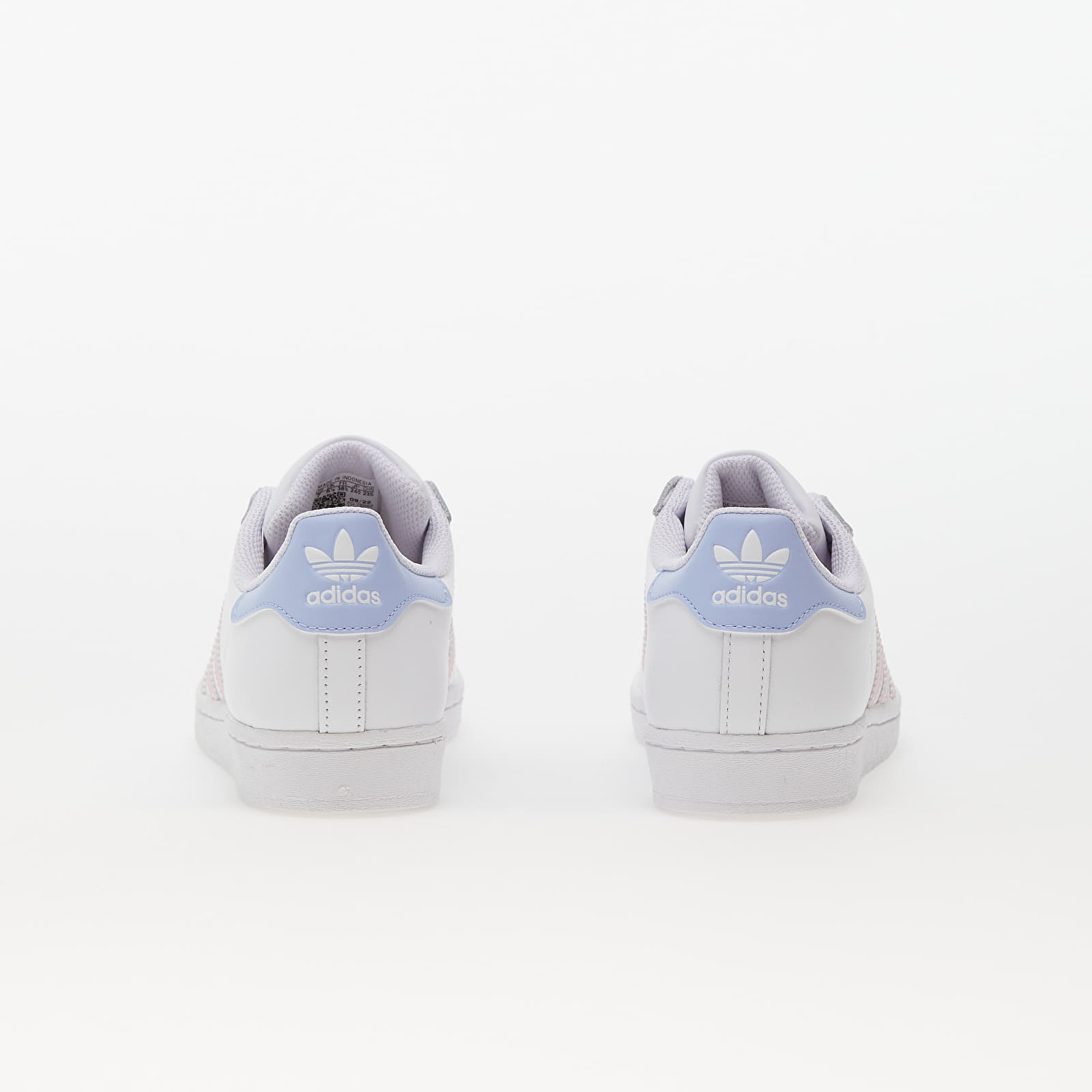 Adidas women's superstar w pink/blue/white store