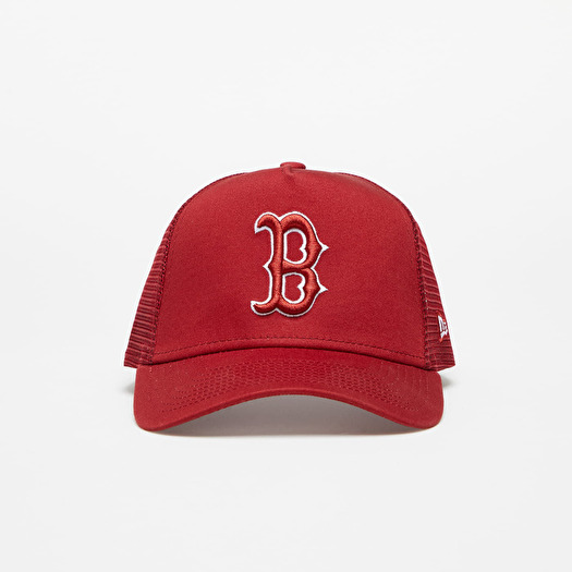 Cappelli New Era Boston Red Sox League Essential A Frame Trucker Cap Dark Red Footshop