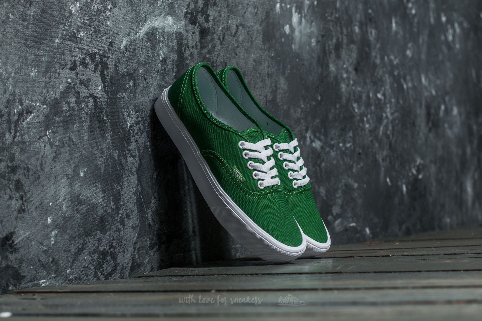 Vans authentic light green discount