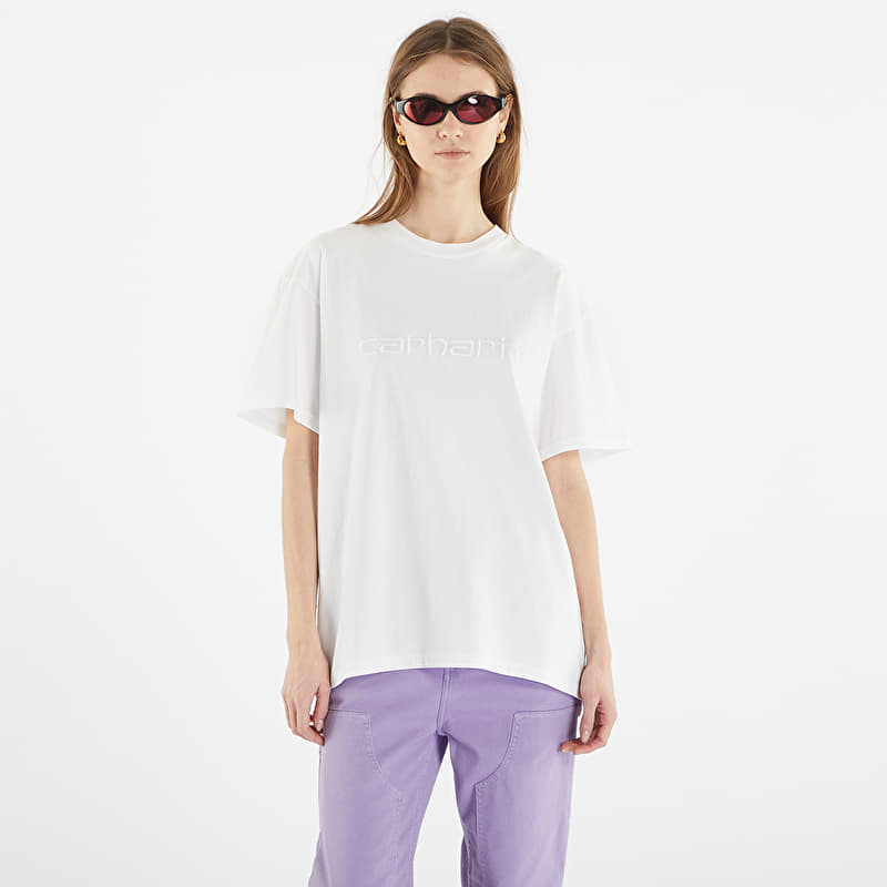 T-shirt Carhartt WIP Duster Short Sleeve T-Shirt UNISEX White Garment Dyed
