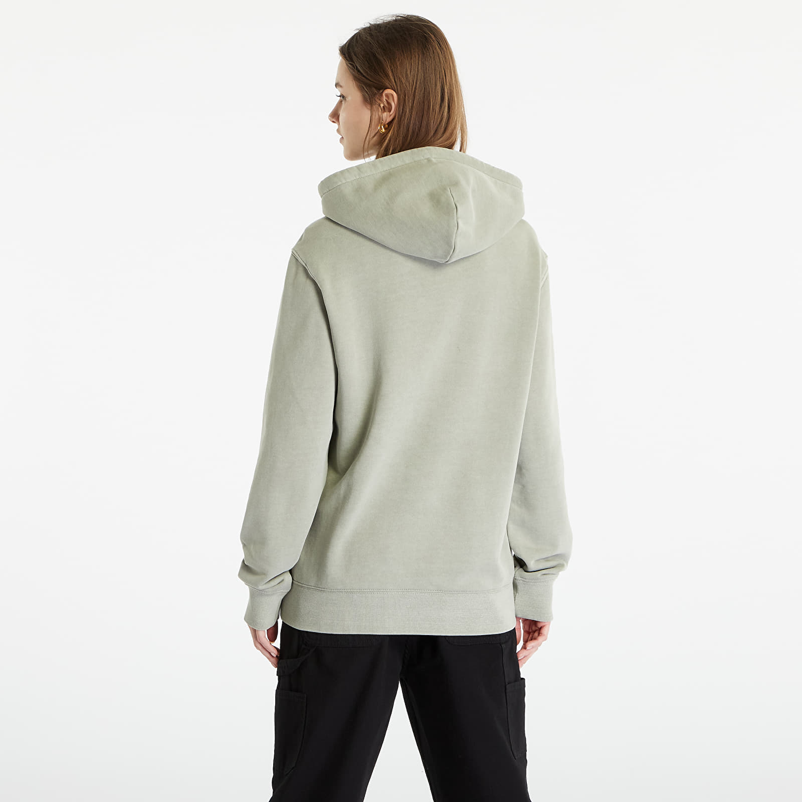 Mikiny Carhartt WIP Hooded Duster Sweat UNISEX Yucca Garment Dyed
