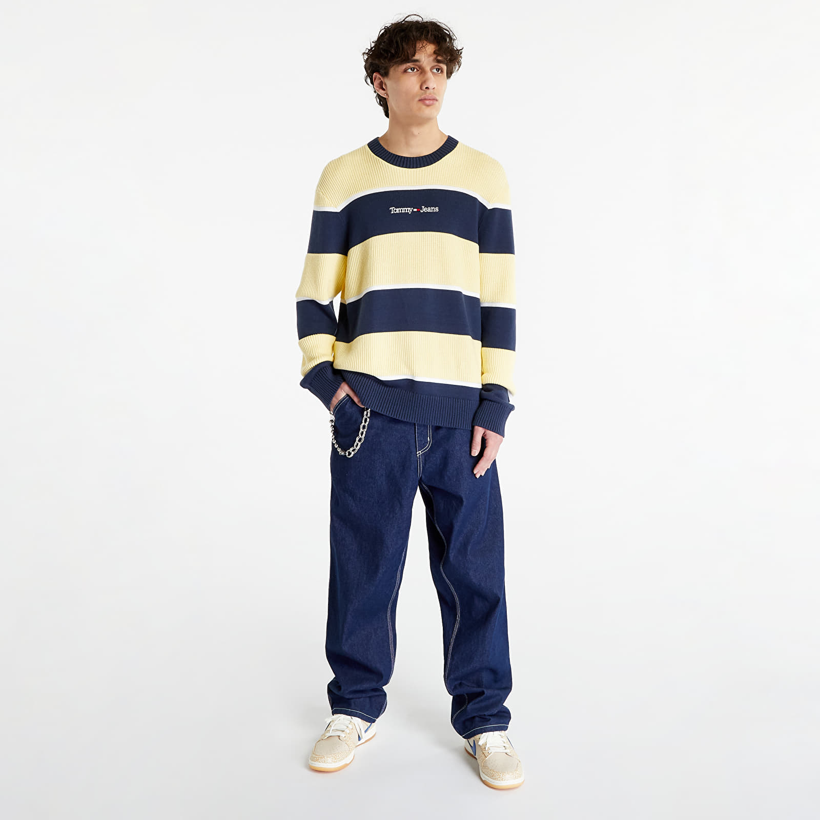 Sweaters Tommy Jeans Relaxed Bold Stripe Pullover Twilight Navy/ Multi