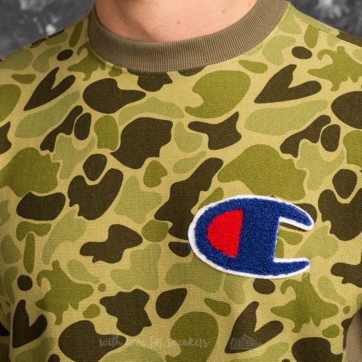 Champion camo crewneck on sale