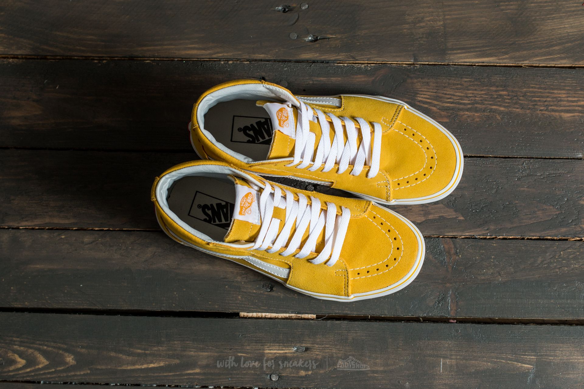 Scarpe uomo Vans Sk8-Hi (Suede/Canvas) Spectra Yellow/ True White