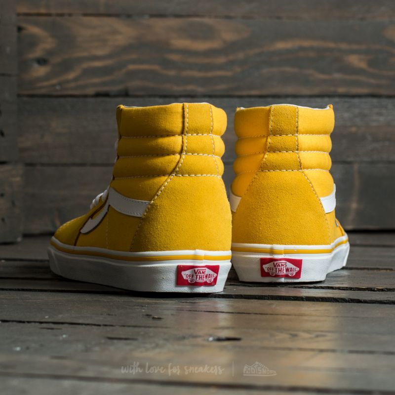 Vans Sk8-Hi (Suede/Canvas) Spectra Yellow/ True White | Footshop display picture 3