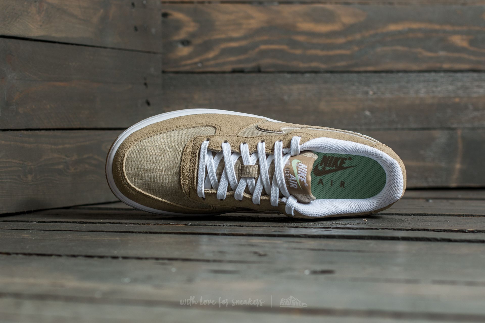 Női cipők Nike Air Force 1 (GS) Khaki/ Khaki- White