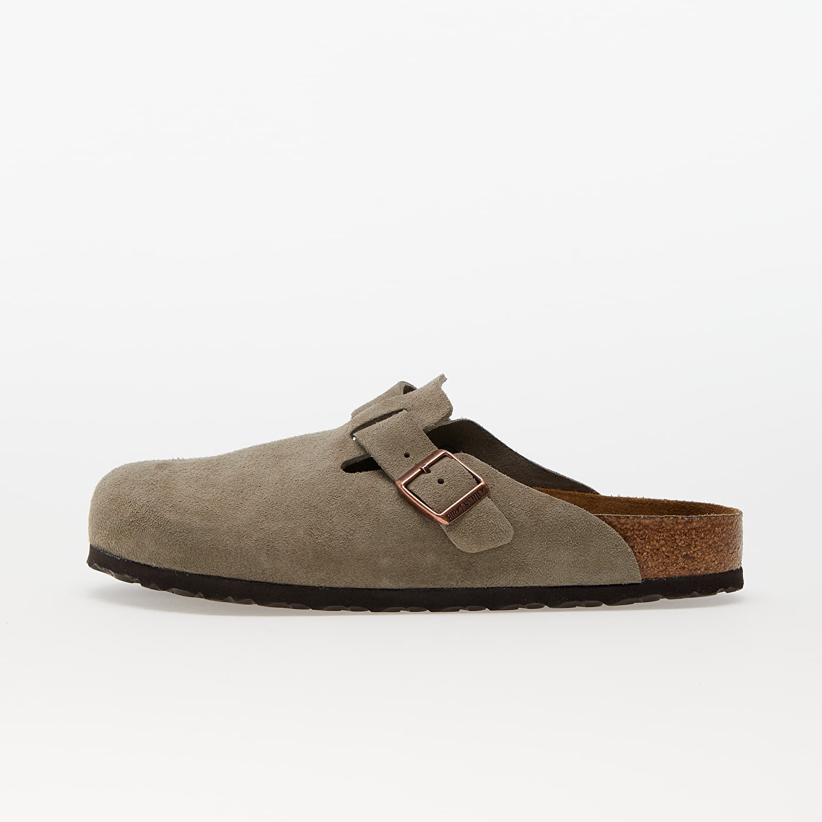 Férfi cipők Birkenstock Boston Soft Footbed Velvet Leather Taupe