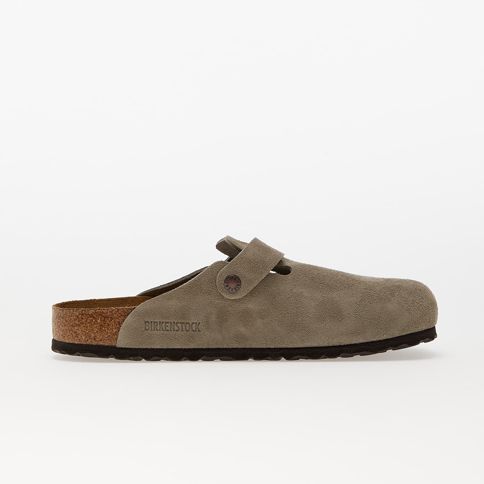 Férfi cipők Birkenstock Boston Soft Footbed Velvet Leather Taupe