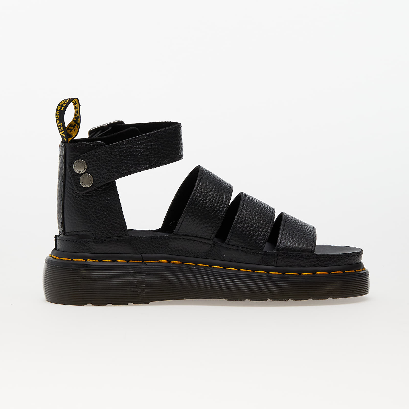 Women's shoes Dr. Martens Clarissa II Quad 3 Strap Sandal Black Milled Nappa