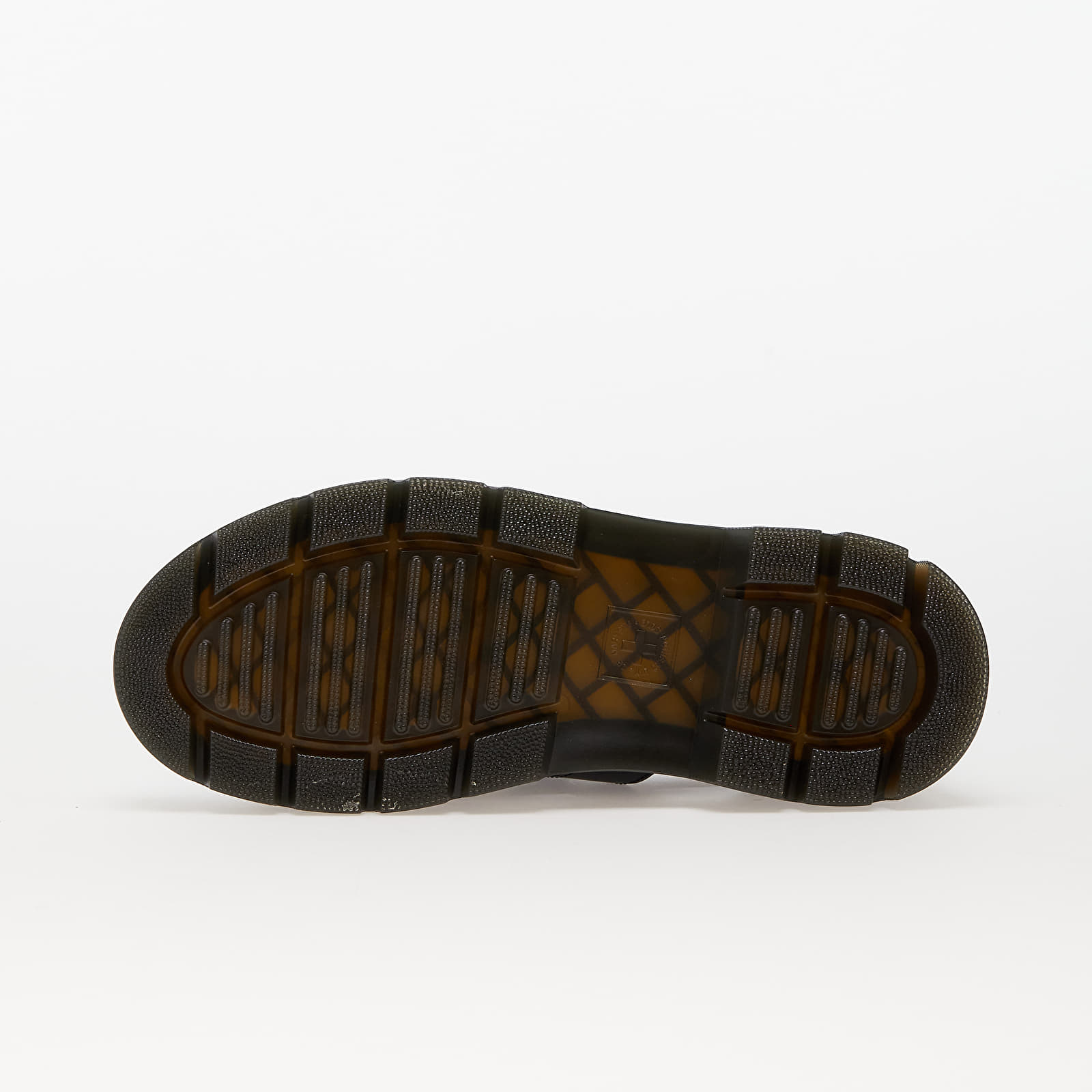 Pánske tenisky a topánky Dr. Martens Pearson II Multi Strap Sandal Black Lustre Coated Leather & Black/Dms Yellow Airwair Webbing