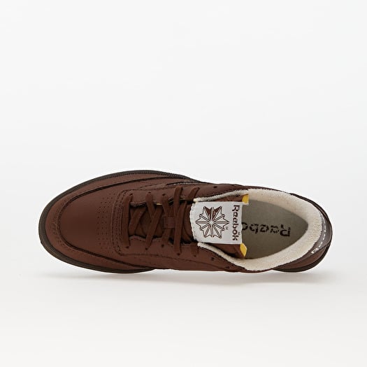 Reebok club c mens sales brown