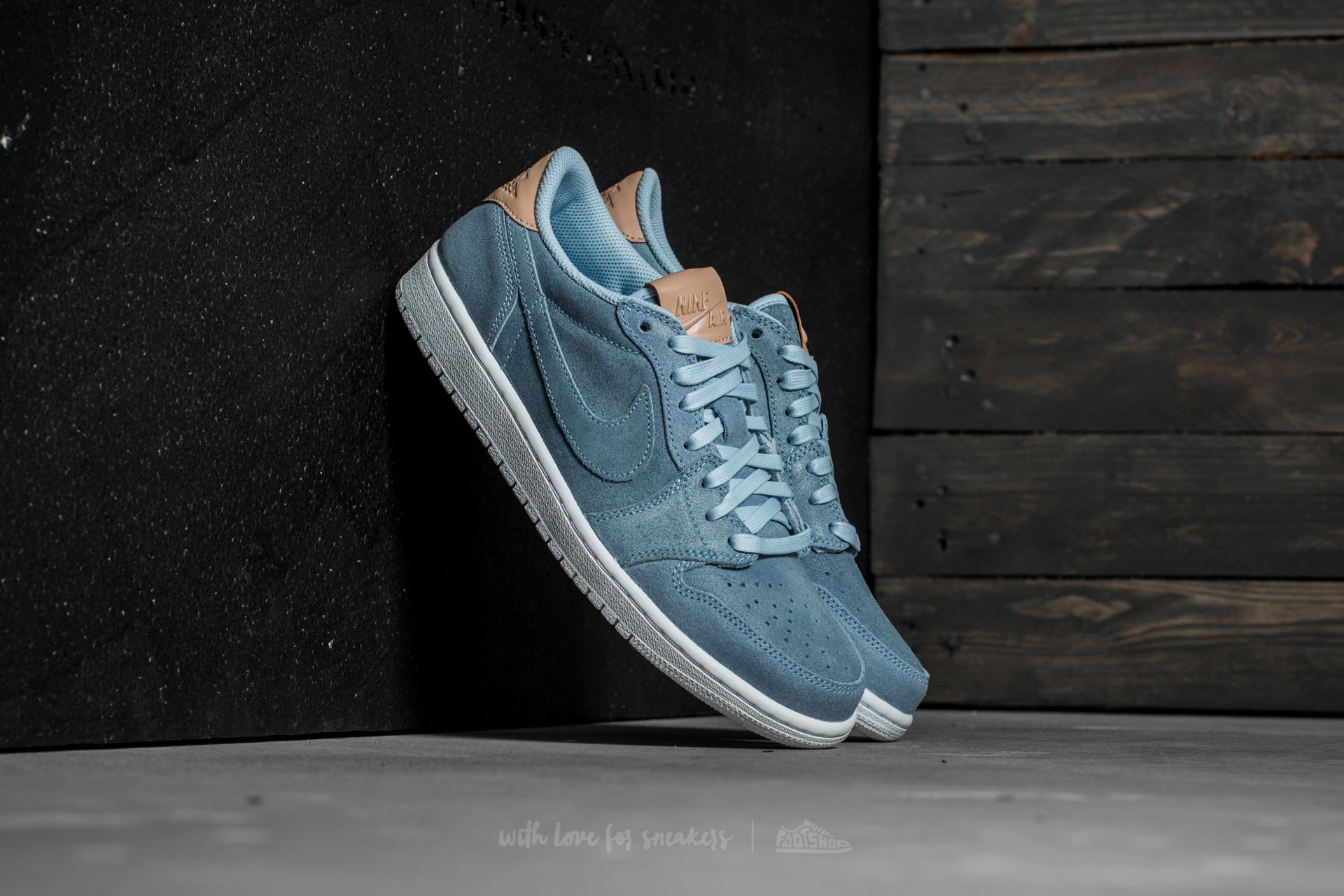 Men's shoes Air Jordan 1 Retro Low OG Premium Ice Blue/ Vachetta Tan-White