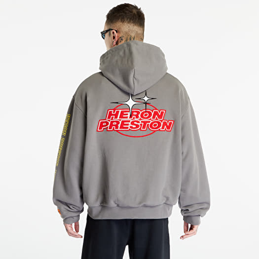 Hoodies and sweatshirts Heron Preston Sponsor Oversized Hoodie Grey Red Footshop