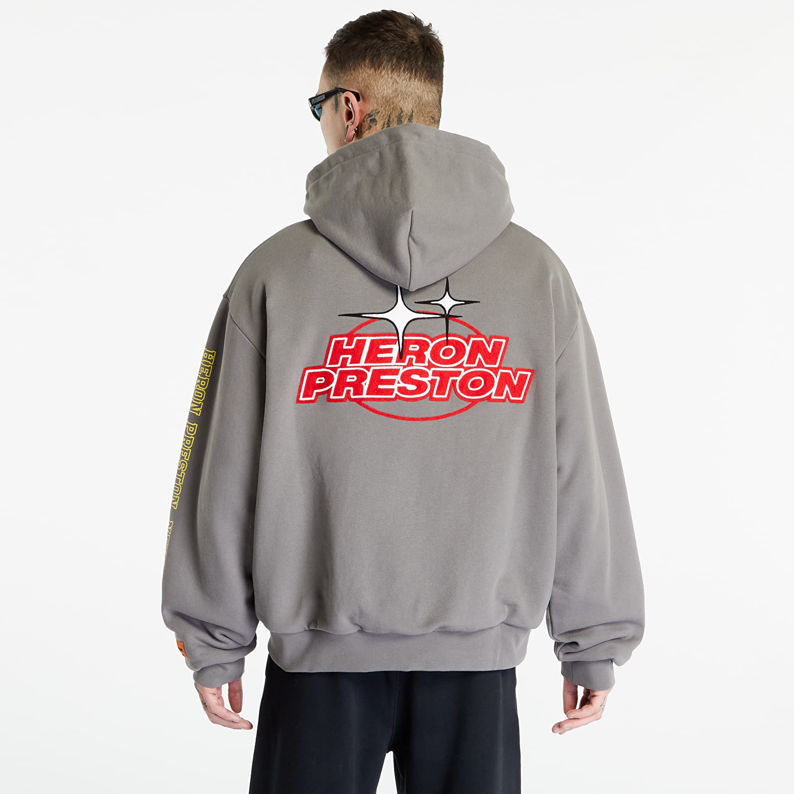 Heron preston red hoodie clearance