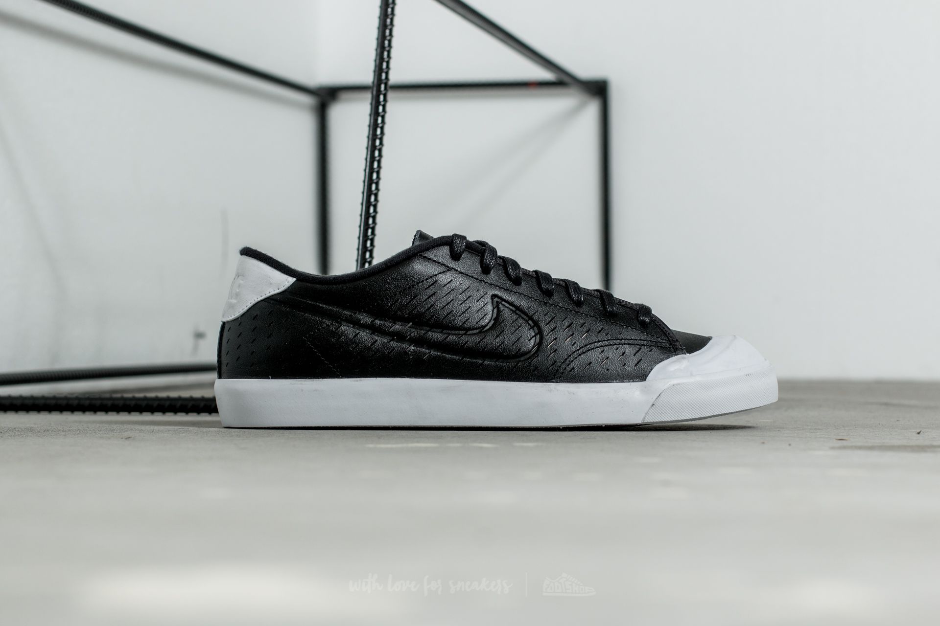 Men s shoes Nike All Court 2 Low Leather Black Black White Footshop