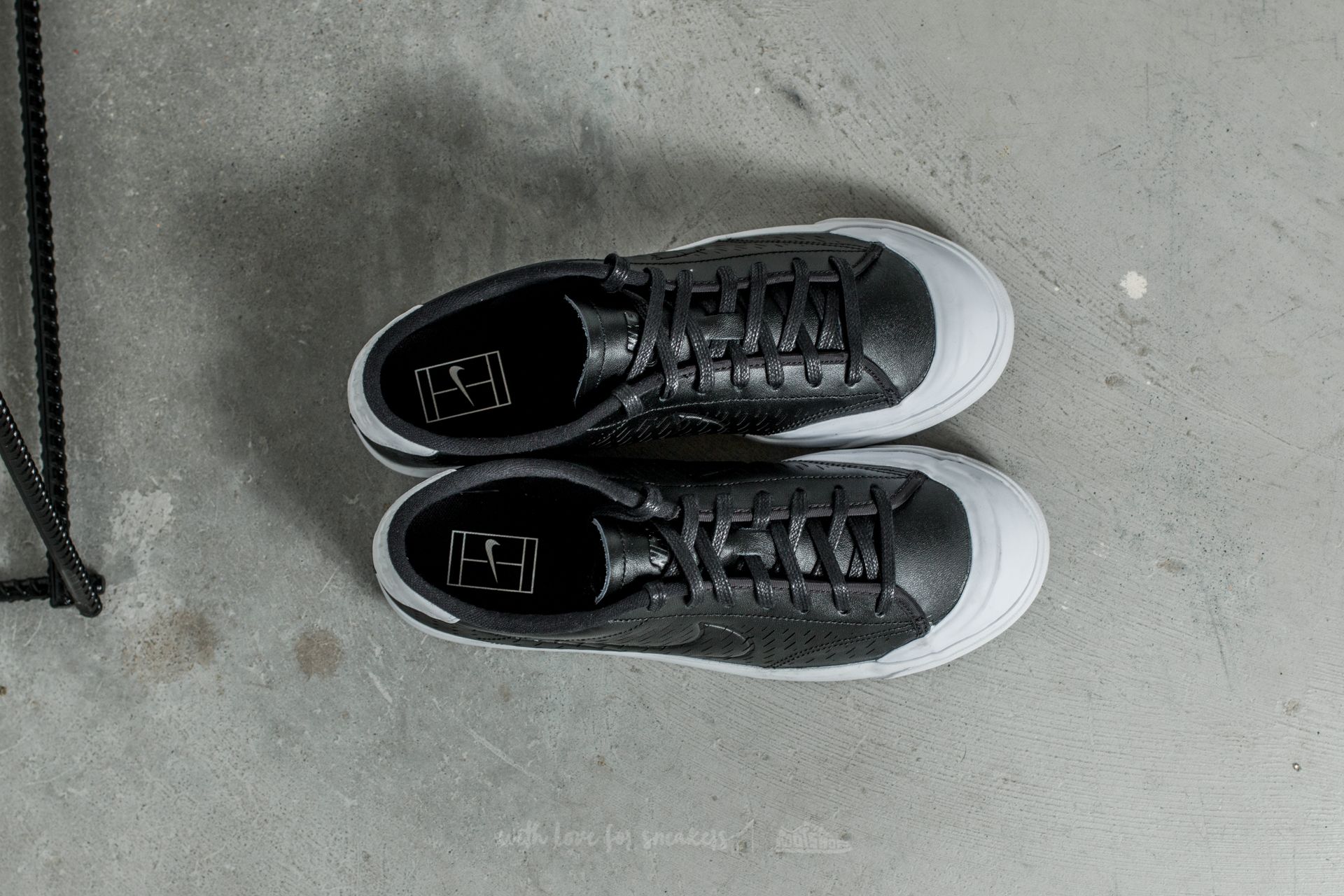 Pánske tenisky a topánky Nike All Court 2 Low Leather Black/ Black-White