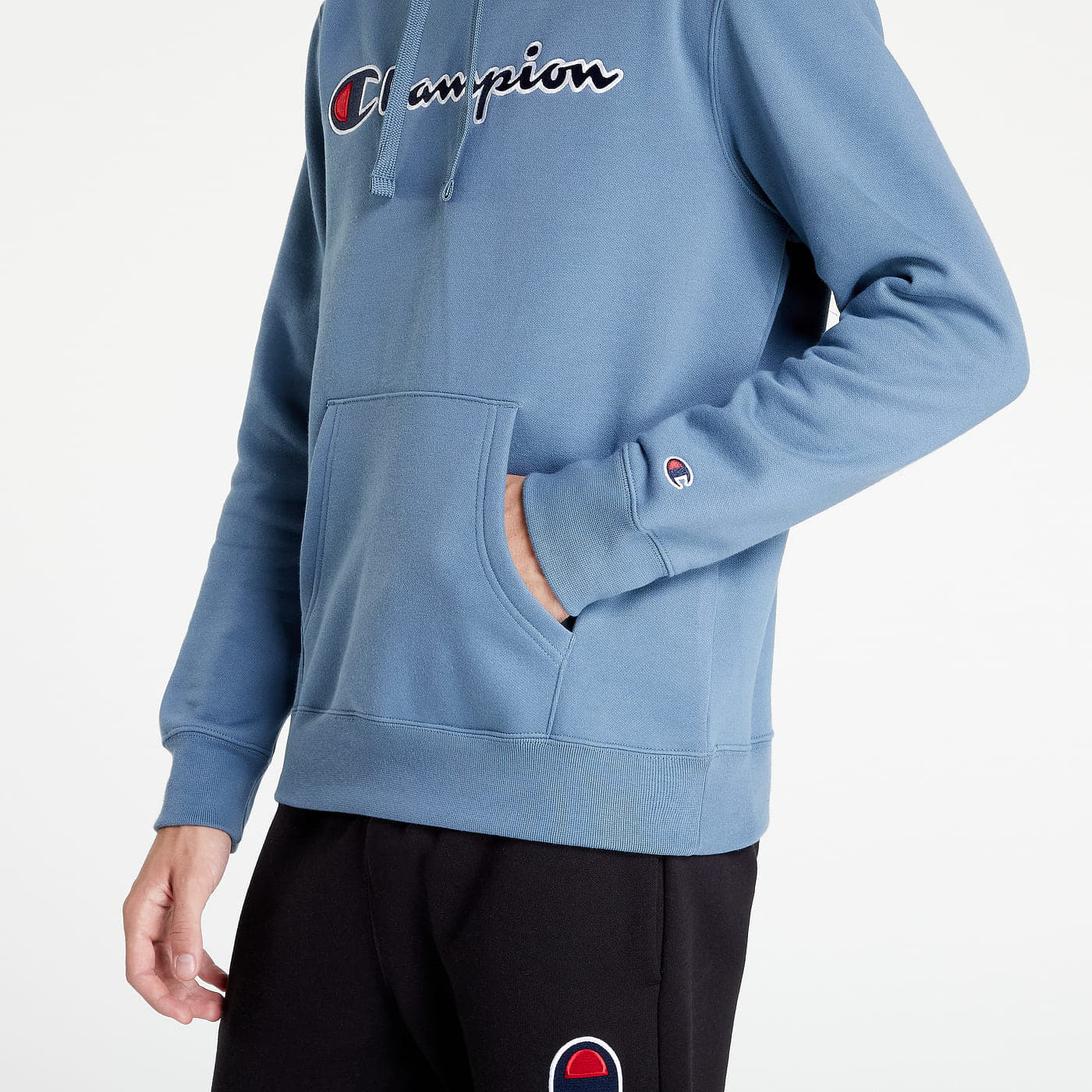 Baby blue champion discount sweatshirt