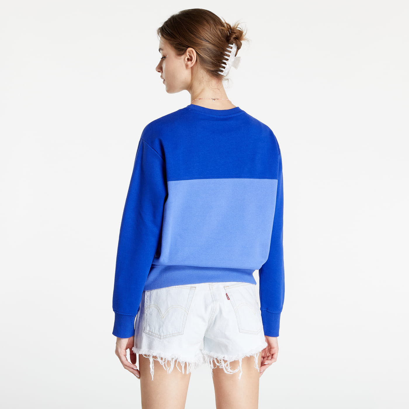 Blue champion crewneck womens store