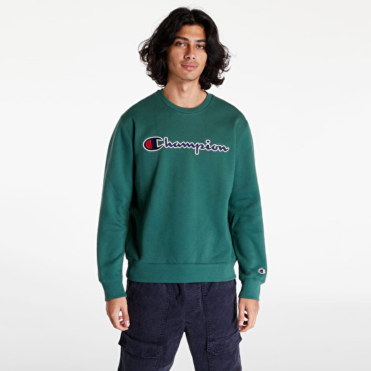 Sweatshirt Champion Logo Crewneck Sweatshirt Green