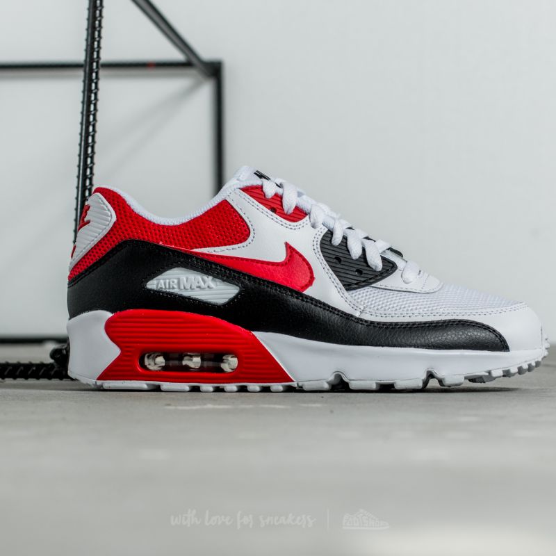 Nike Air Max 90 Mesh (GS) White/ University Red-Black | Footshop