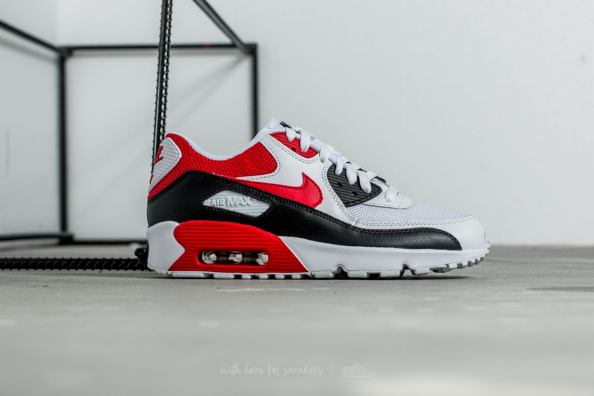 Damesko Nike Air Max 90 Mesh (GS) White/ University Red-Black