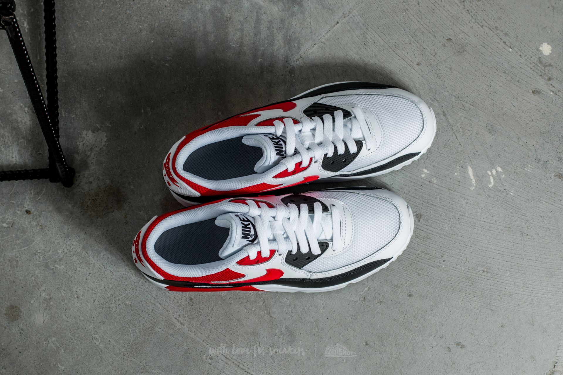 Damesko Nike Air Max 90 Mesh (GS) White/ University Red-Black