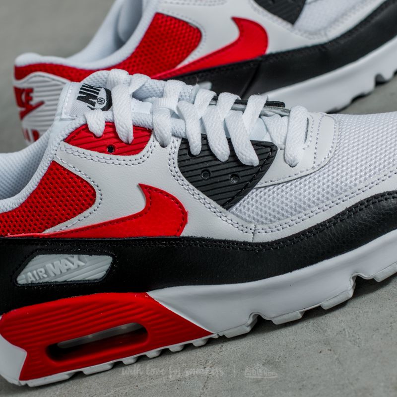 Nike Air Max 90 Mesh (GS) White/ University Red-Black | Footshop