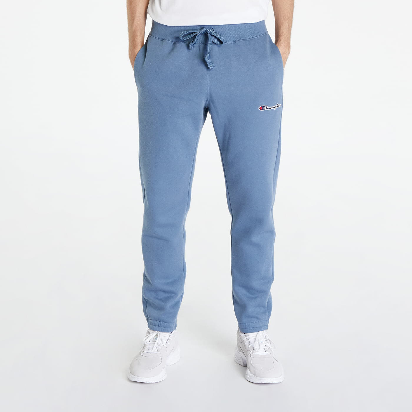 Pants Champion Logo Elastic Cuff Pants Blue