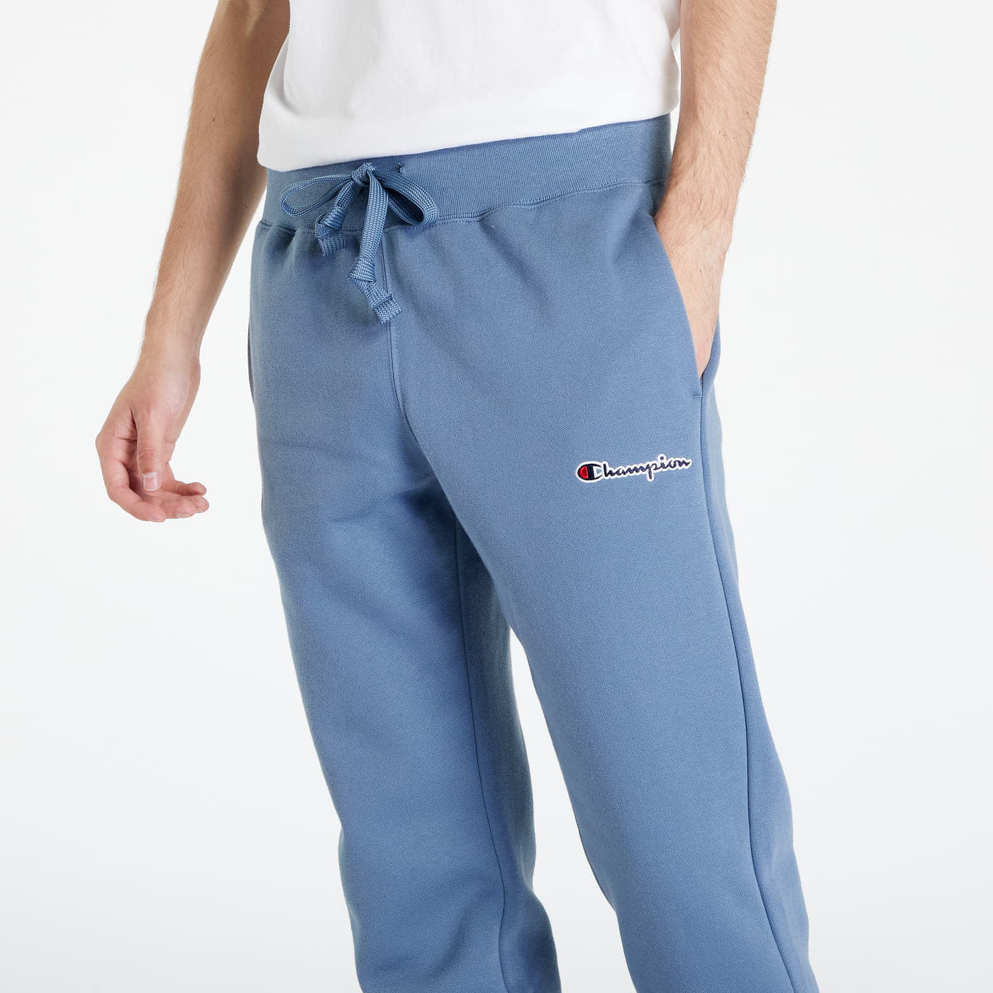 Pants and jeans Champion Logo Elastic Cuff Pants Blue Footshop